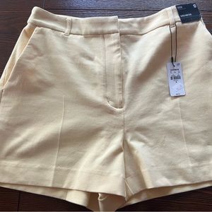 New with tags, Express Pale Yellow Editor Shorts